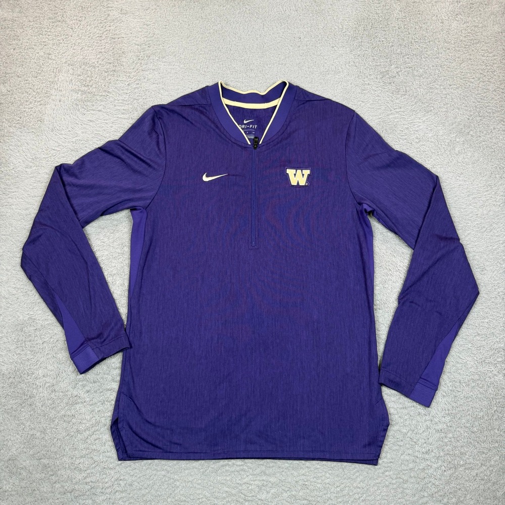 Nike Washington Huskies Dri-FIT Purple Quarter Zip Pullover Mens Small
